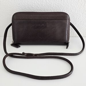 Fossil Brown Leather Crossbody Bag